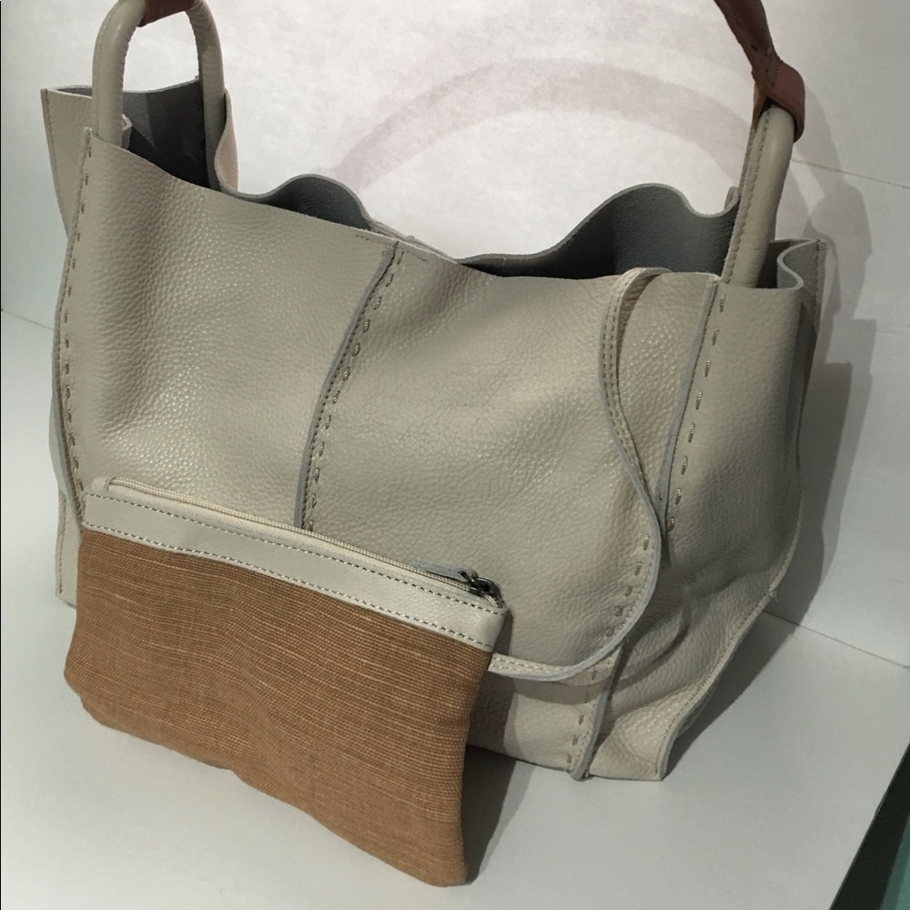 The sak ivory leather tote